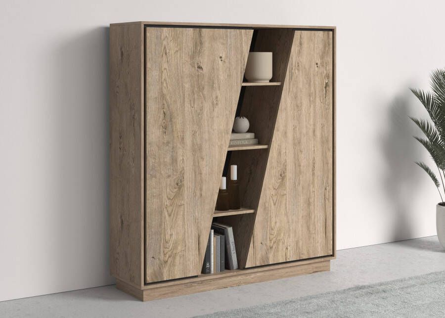 COTTA Highboard Accent Opbergkast met zweeflook door sokkelvoet breedte 143 cm