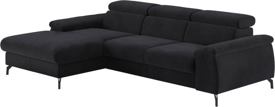 COTTA Hoekbank met hoofdverstelling optioneel bedfunctie & bedlade