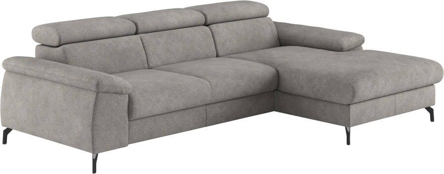 COTTA Hoekbank met hoofdverstelling optioneel bedfunctie & bedlade