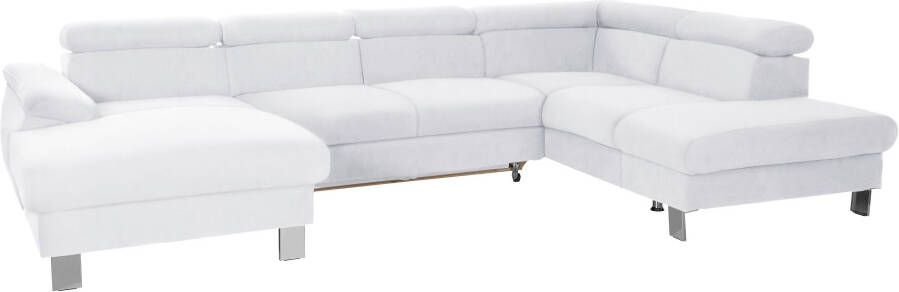 COTTA Zithoek Komaris U-vorm B: 320 cm met hoofdverstelling optioneel bedfunctie bedlade & licht