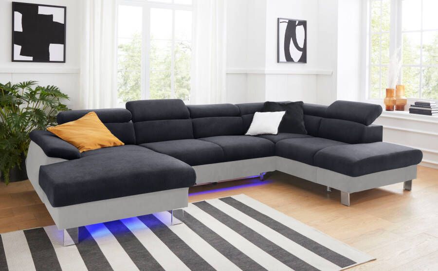 COTTA Zithoek Komaris U-vorm B: 320 resp. 100 cm (set: woonlandschap & hocker) (set)