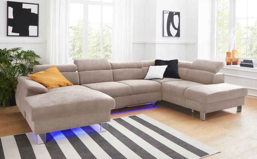 COTTA Zithoek Komaris U-vorm B: 320 resp. 100 cm (set: woonlandschap & hocker) (set)