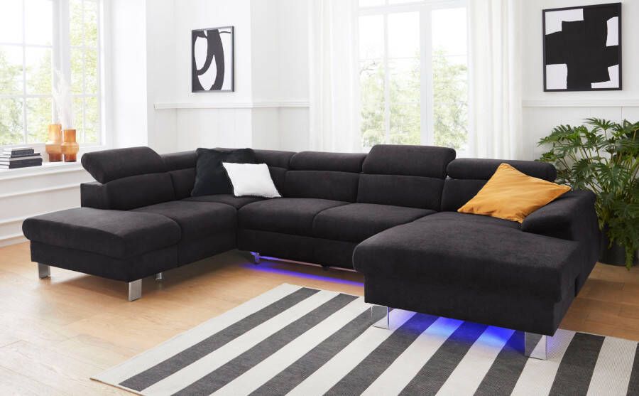 COTTA Zithoek Komaris U-vorm B: 320 resp. 100 cm (set: woonlandschap & hocker) (set)