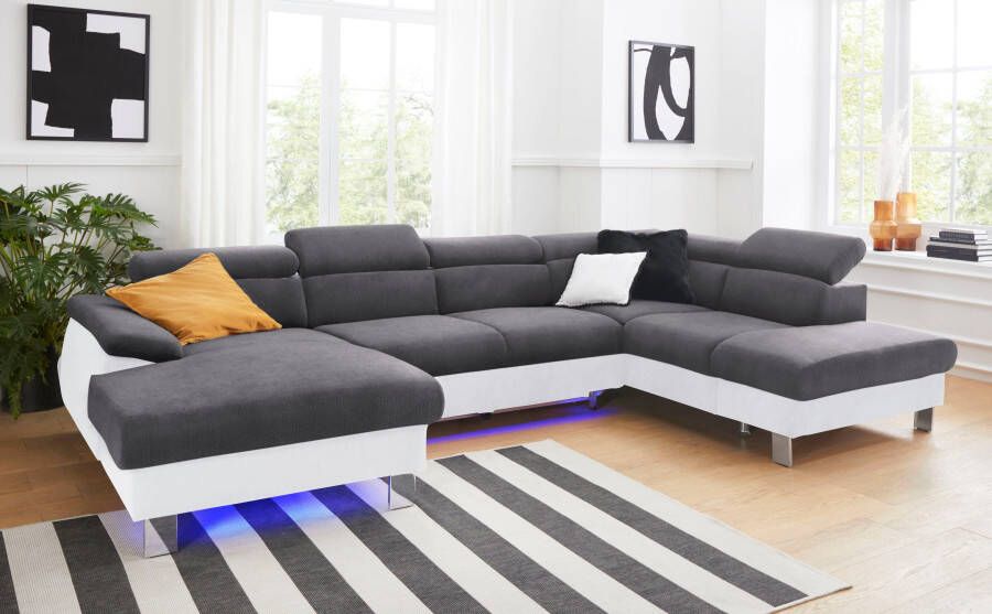 COTTA Zithoek Komaris U-vorm B: 320 resp. 100 cm (set: woonlandschap & hocker) (set)