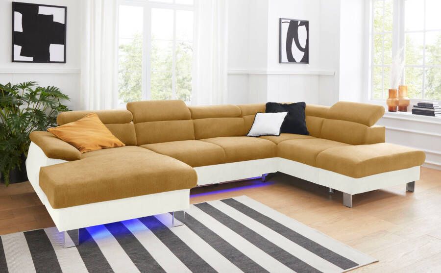 COTTA Zithoek Komaris U-vorm B: 320 resp. 100 cm (set: woonlandschap & hocker) (set)