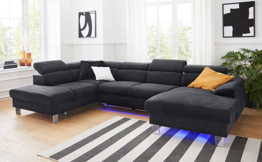 COTTA Zithoek Komaris U-vorm B: 320 resp. 100 cm (set: woonlandschap & hocker) (set)