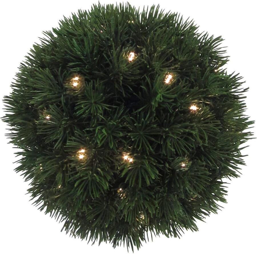 Creativ green Decoratieve bol Kerstversiering buiten met talrijke dennenpunten (1 stuk)