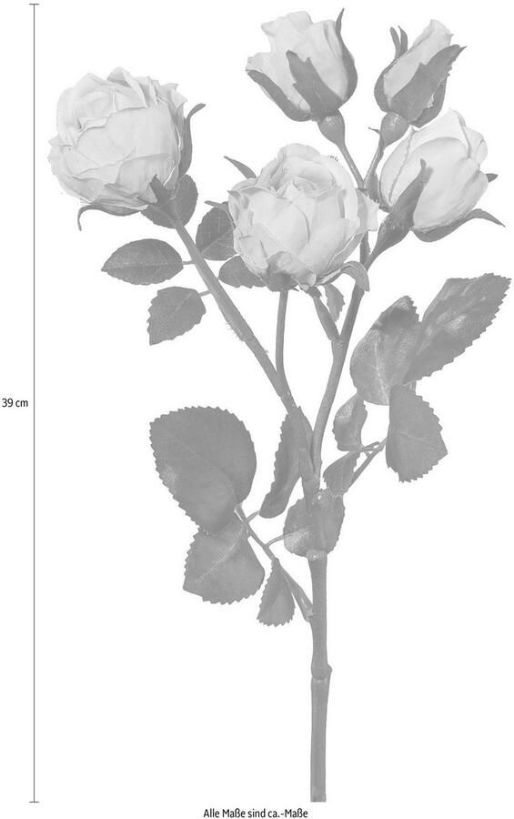 Creativ green Kunstbloem set van 4 (4 stuks)