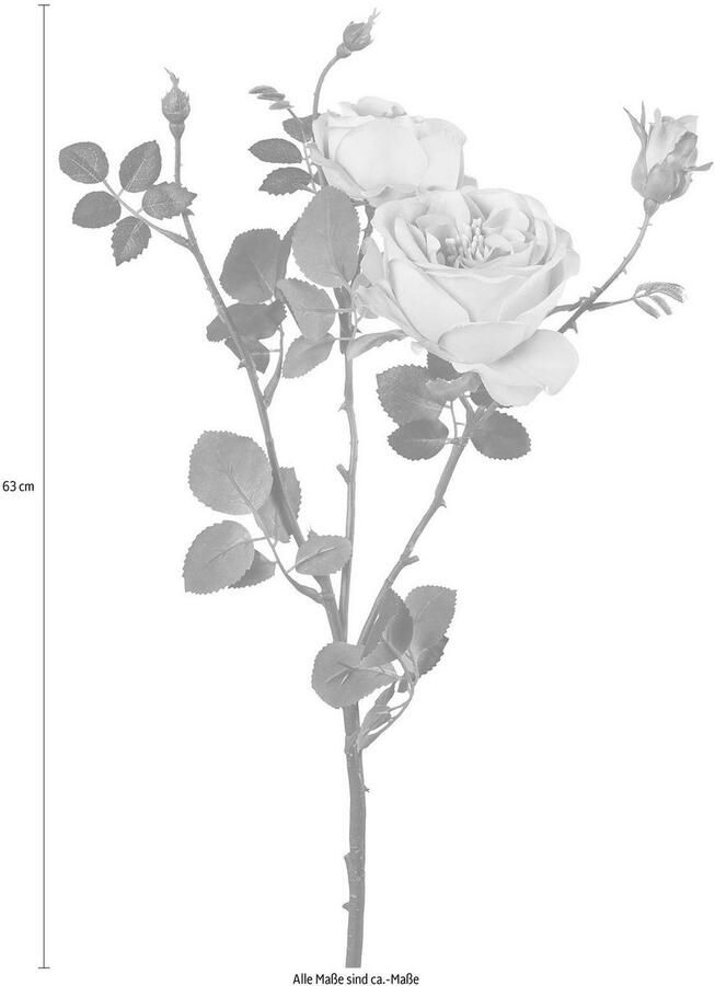 Creativ green Kunstbloem set van 4 (4 stuks)