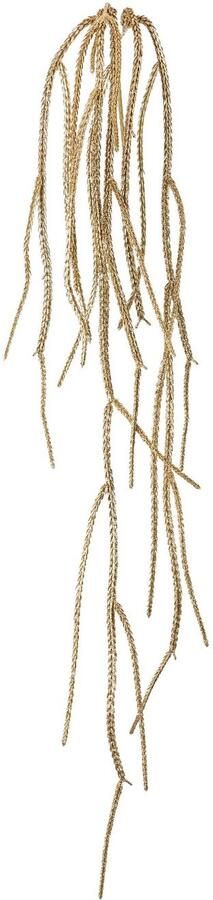 Creativ green Winterse kunstplant Kerst versiering Hangtak in glanzende uitstraling in 2-delige set (2 stuks)