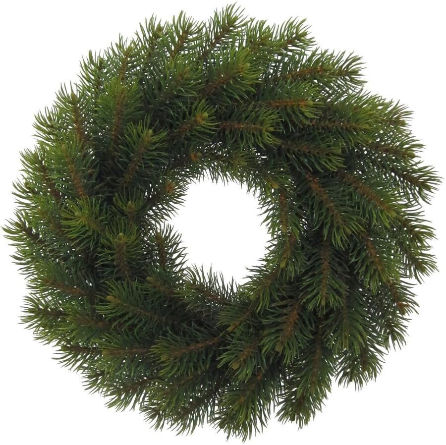 Creativ green Winterse kunstplant Kerst versiering Krans Ø 25 cm 2-delige set (2 stuks)