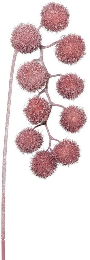 Creativ green Winterse kunstplant Kerst versiering Tak met 10 vruchten in 3-delige set (3 stuks)