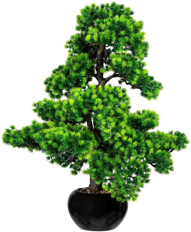 Creativ green Kunstbonsai Bonsai lariks in een keramische pot (1 stuk)