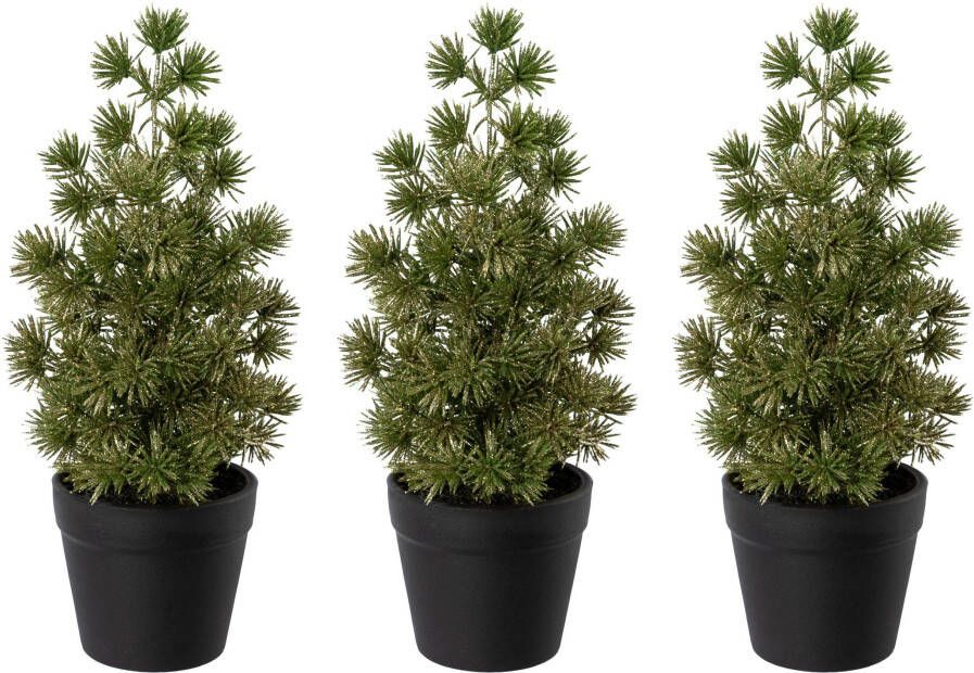 Creativ green Kunstkerstboom Kerstversiering kunstmatige kerstboom dennenboom (3 stuks)