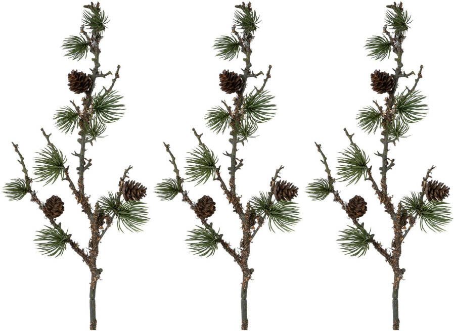 Creativ green Winterse kunstplant Kerst versiering (3 stuks)