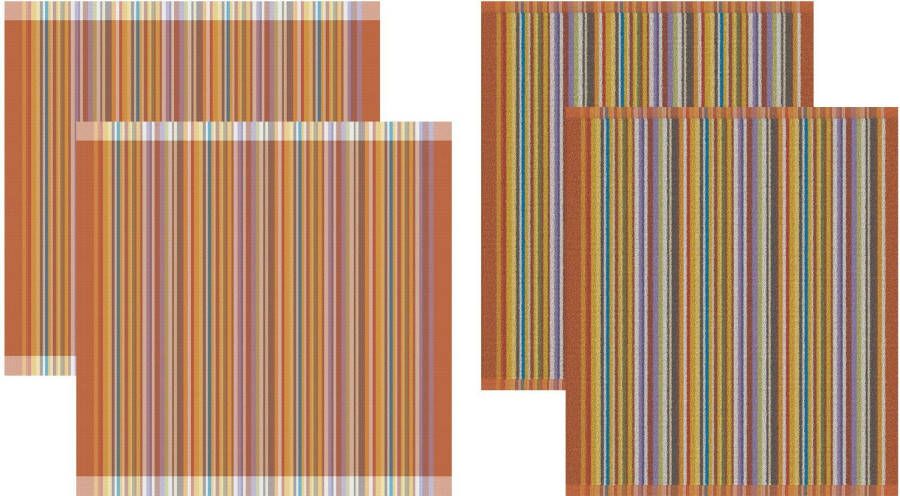 DDDDD Over the rainbow 2x Theedoeken & 2x Keukendoeken Terra