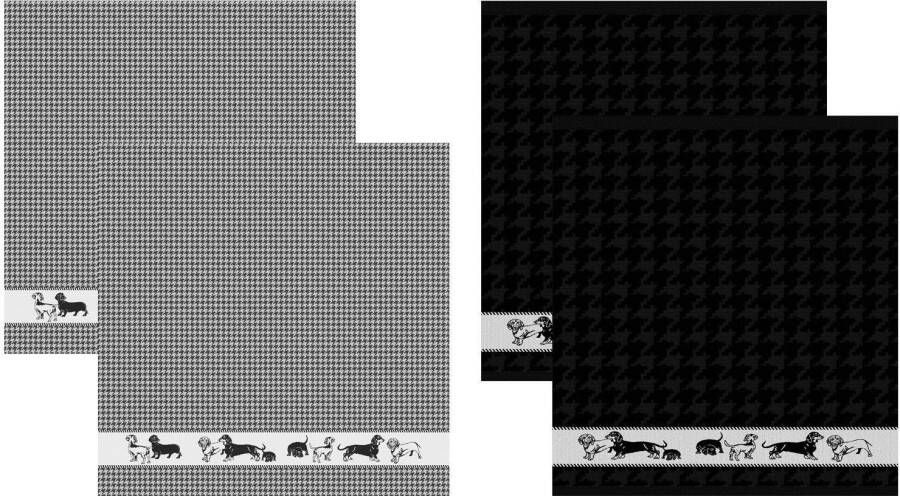 DDDDD Theedoek Saar Combi-set: 2 keukendoeken & 2 theedoeken (set 4-delig)