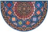 DELAVITA Mat Mandala halfrond Design geschikt voor binnen en buiten, in vrolijke kleuren, steenmotief, robuust, gemakkelijk in onderhoud, antislip, halfrond, ingang online kopen