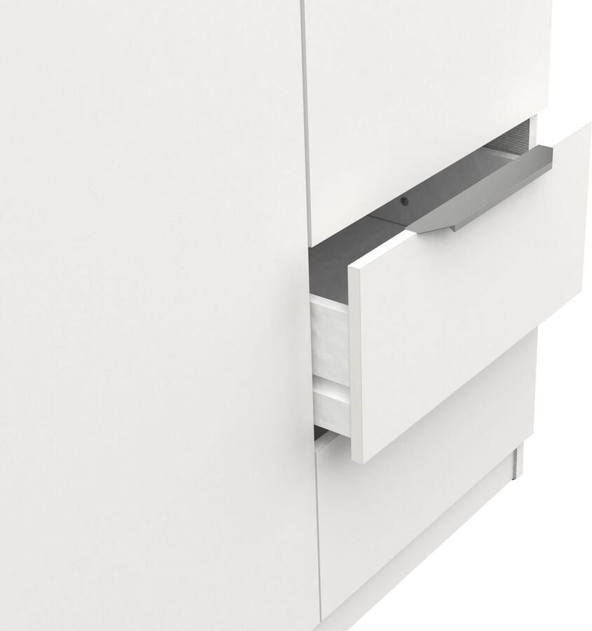 Demeyere GHOST kast Kronberg eiken en mat wit decor 6 deuren + 2 laden L.119 4 x D.51 1 x H.203 cm