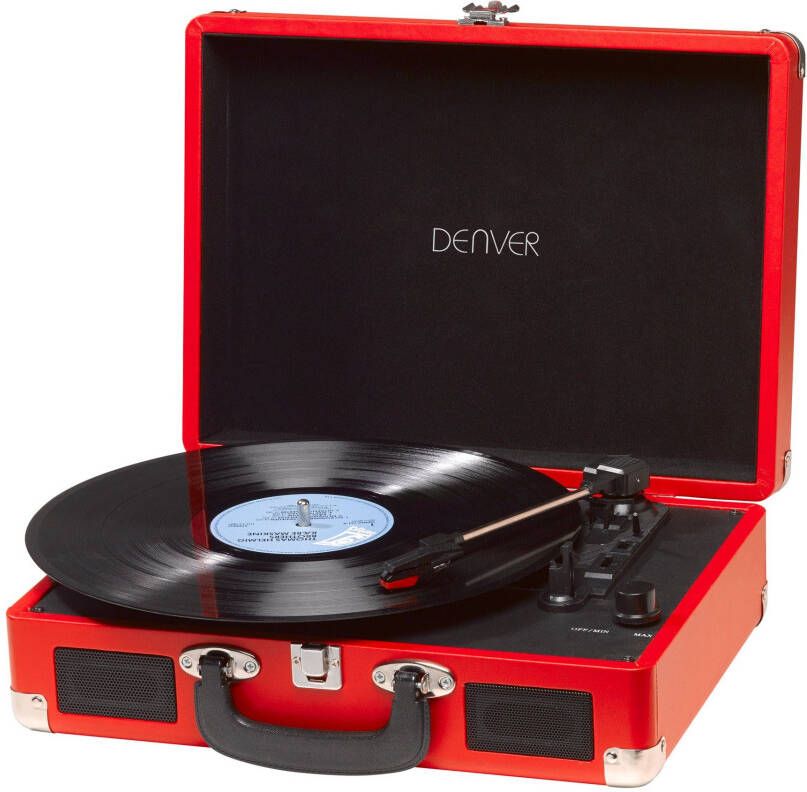 Denver USB Turntable VPL-120 Red | Hifi componenten | Beeld&Geluid Audio | VPL-120RED