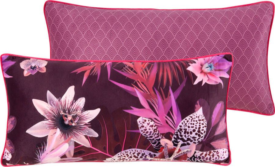 Descanso Polyester Sierkussen Farze bordeaux 30x60cm