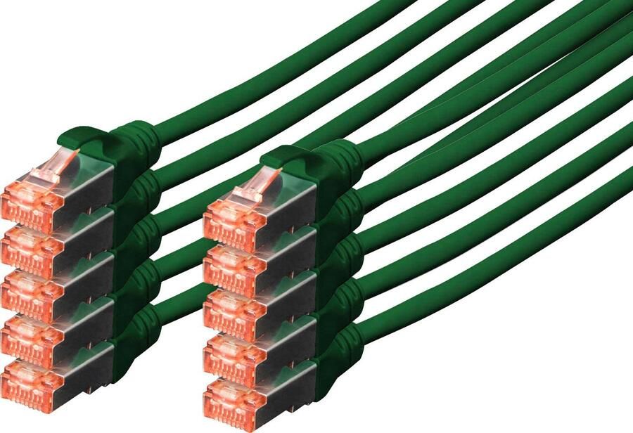 Digitus LAN-kabel Twisted Pair Patchkabel Categorie 6A Klasse EA S FTP (10 stuks)
