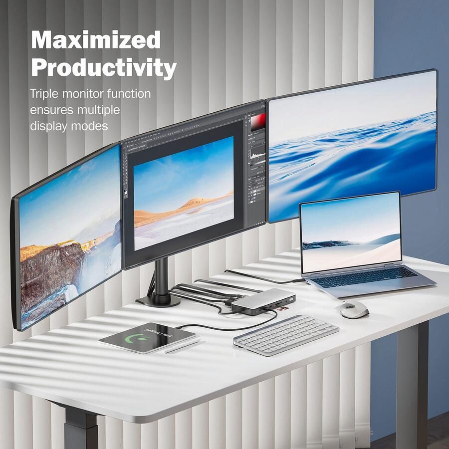 Digitus Laptop-dockingstation USB-C Docking Station 11-Port HDMI USB RJ45 SD