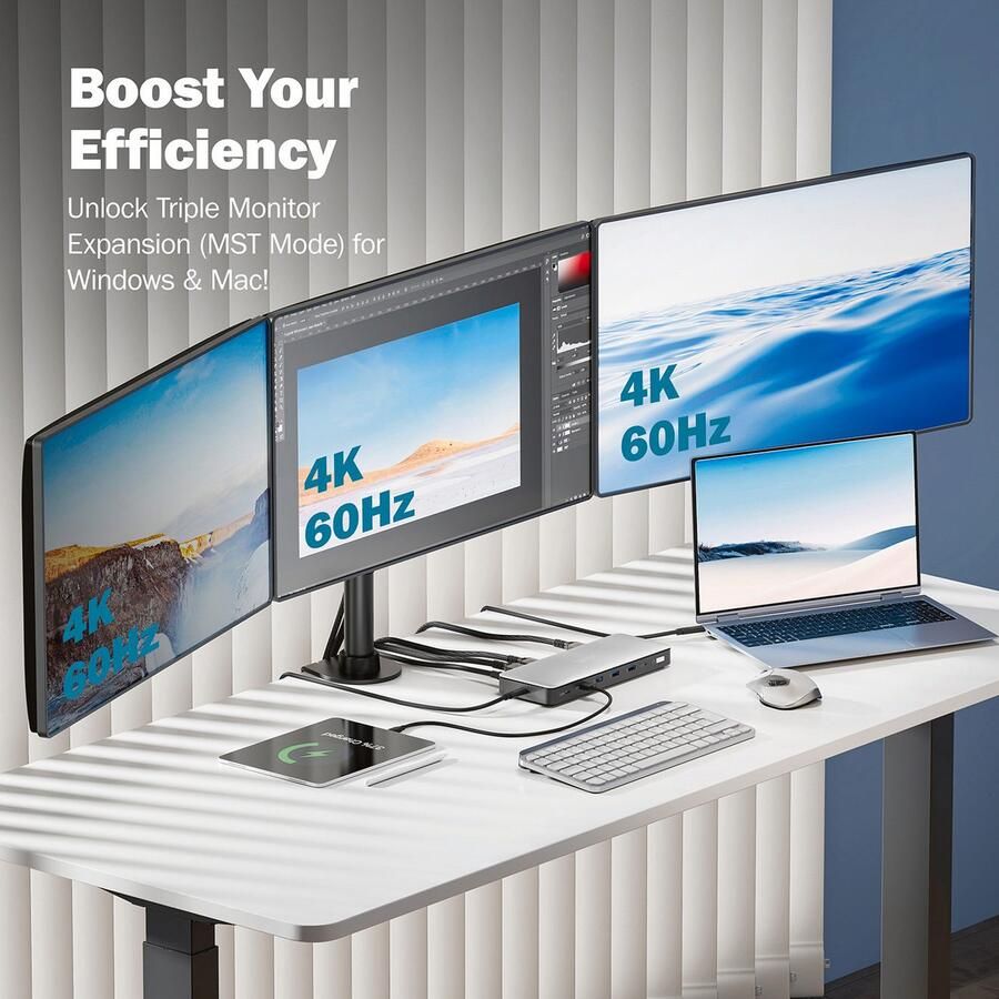 Digitus Laptop-dockingstation USB-C Docking Station 13-Port HDMI USB RJ45 SD