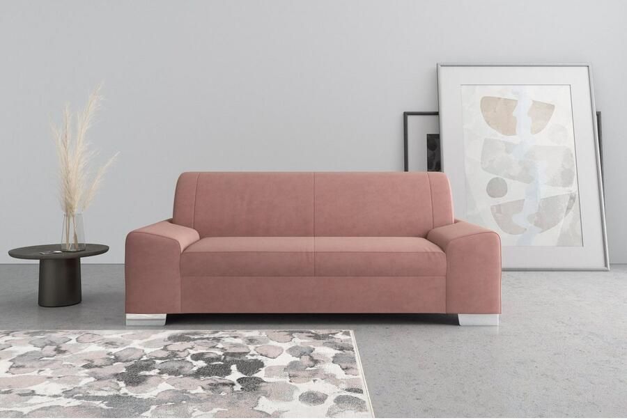 DOMO collection 2 5-zits Anzio kubistisch design platte armleuningen breedte 214cm