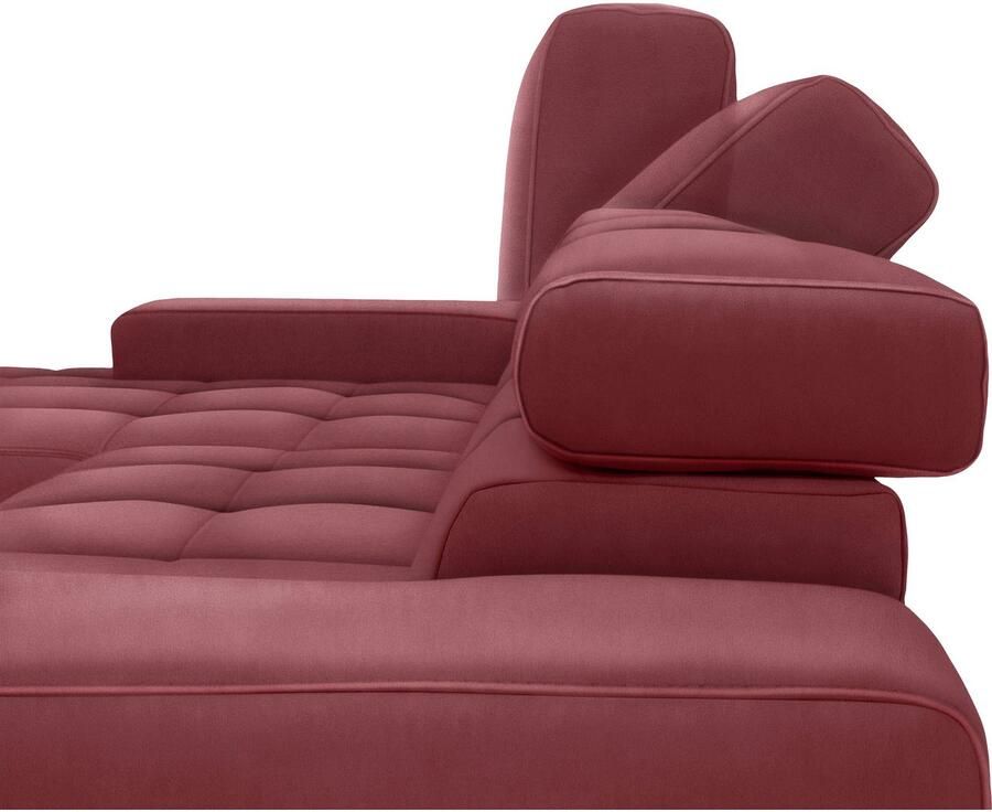 DOMO collection 2 5-zitsbank Cunelli tijdloos en elegant moderne zitnaden als designelement naar keuze met 6-voudig verstelbare hoofdsteunen stevig zitcomfort