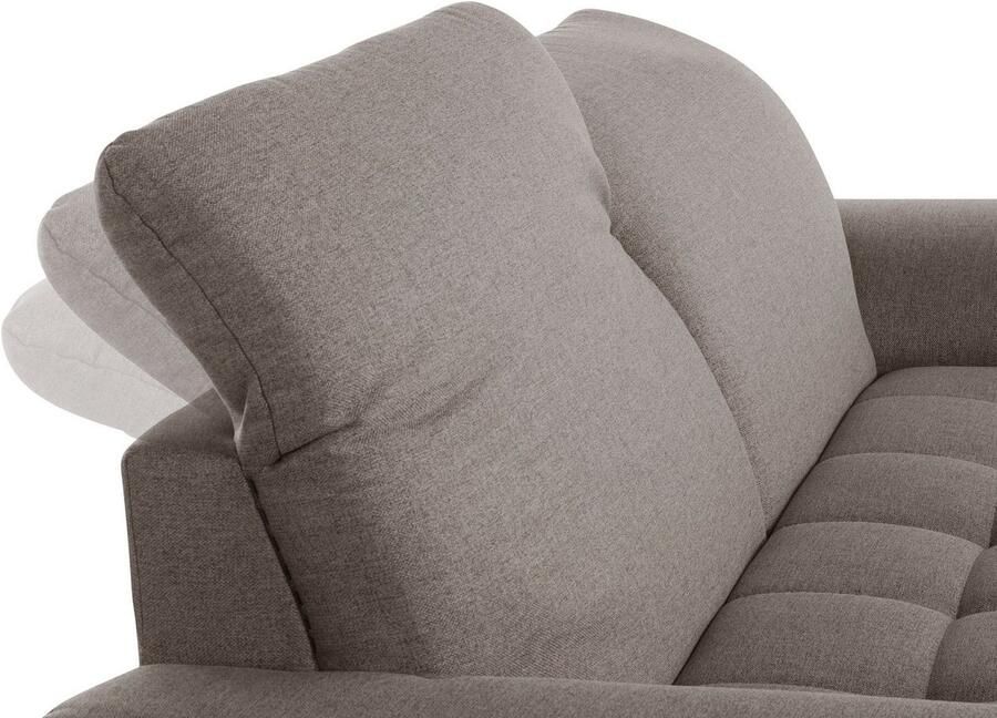 DOMO collection 2-zitsbank Franzi tijdloos & elegant moderne zittingstikking naar keuze met verstelbare hoofdsteun inclusief sierkussen