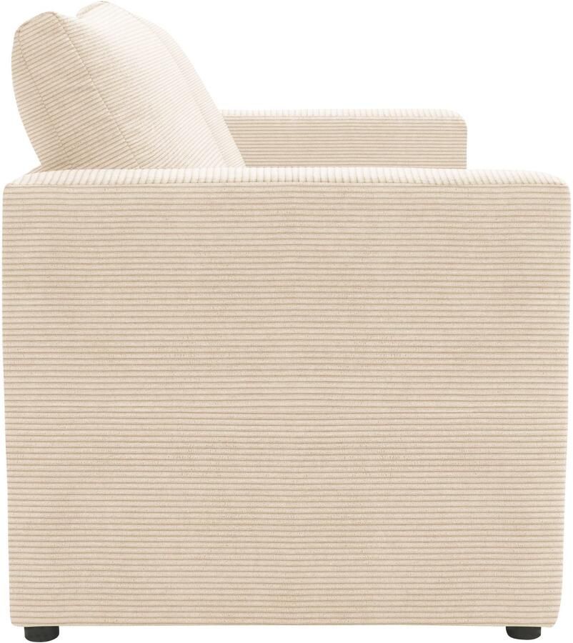 DOMO collection 2-zitsbank Bibury moderne bank B D H: 178 80 90 cm Zitvlak met pocketvering inclusief 2 rugkussens