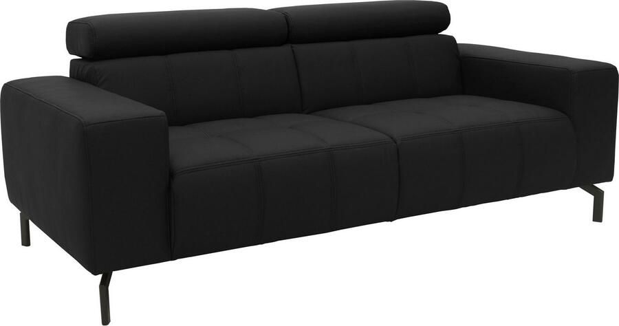 DOMO collection 2-zitsbank Cunelli tijdloos en elegant moderne zitnaden als designelement naar keuze met 6-voudig verstelbare hoofdsteunen stevig zitcomfort