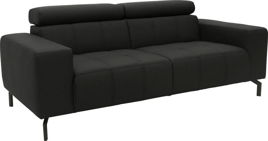 DOMO collection 2-zitsbank Cunelli tijdloos en elegant moderne zitnaden als designelement naar keuze met 6-voudig verstelbare hoofdsteunen stevig zitcomfort