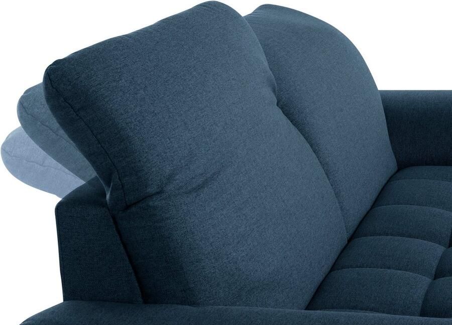 DOMO collection 2-zitsbank Franzi tijdloos & elegant moderne zittingstikking naar keuze met verstelbare hoofdsteun inclusief sierkussen