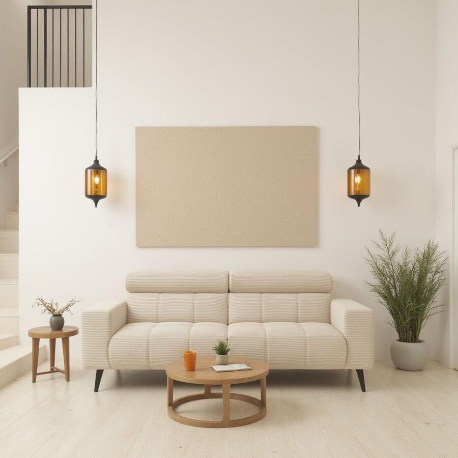 DOMO collection 2-zitsbank Trento met sledevoet of enkele voet keuze met hoofdeinde verstelbaar en in twee maten verkrijgbaar