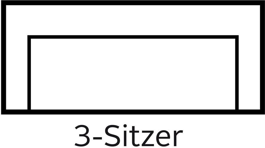 TRENDMANUFAKTUR 3-zitsbank Cecilia in Italiaans design comfortabel