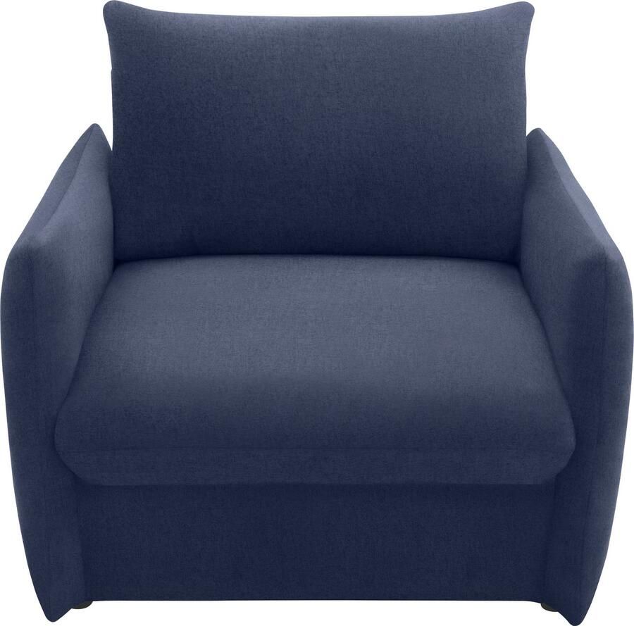 DOMO collection Fauteuil 700023 veelzijdig als lounge stoel relaxligstoel en logeerbed Slaapfunctie bonellvering stabiele ligoppervlak ca. 70 x 195 cm