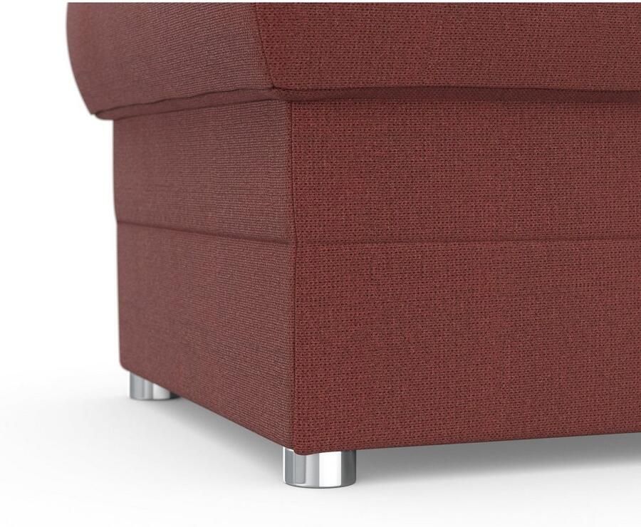 DOMO collection Hocker Pina compact en comfortabel Bijpassende voetenbank poef bij de serie
