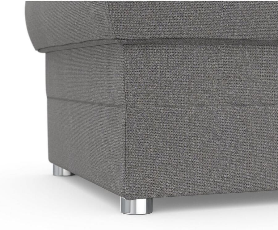 DOMO collection Hocker Pina compact en comfortabel Bijpassende voetenbank poef bij de serie