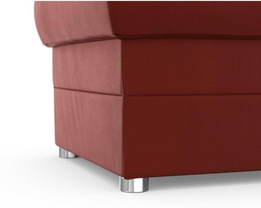 DOMO collection Hocker Pina compact en comfortabel Bijpassende voetenbank poef bij de serie