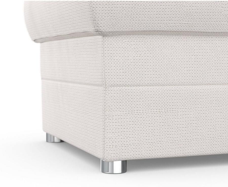 DOMO collection Hocker Pina compact en comfortabel Bijpassende voetenbank poef bij de serie