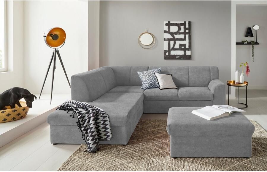 DOMO collection Hocker Topmatras met golfvering op kunststof glijders