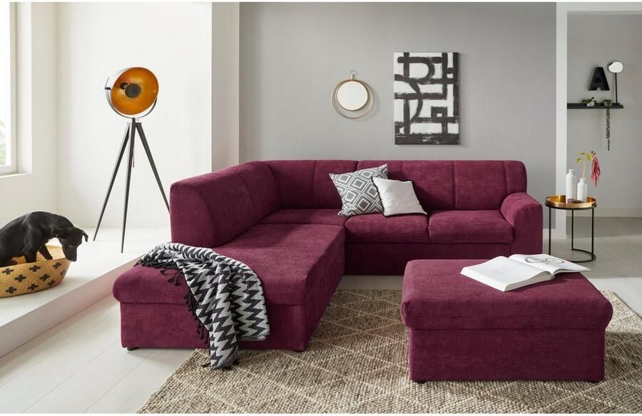 DOMO collection Hoekbank Topper tijdloos elegant compacte afmetingen OTTO's Choice L-vorm