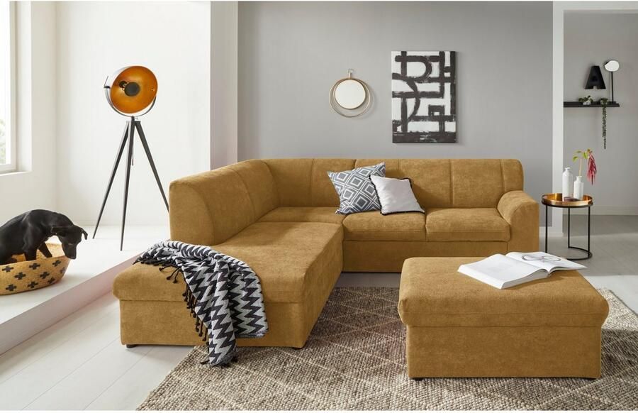 DOMO collection Hocker Topmatras met golfvering op kunststof glijders