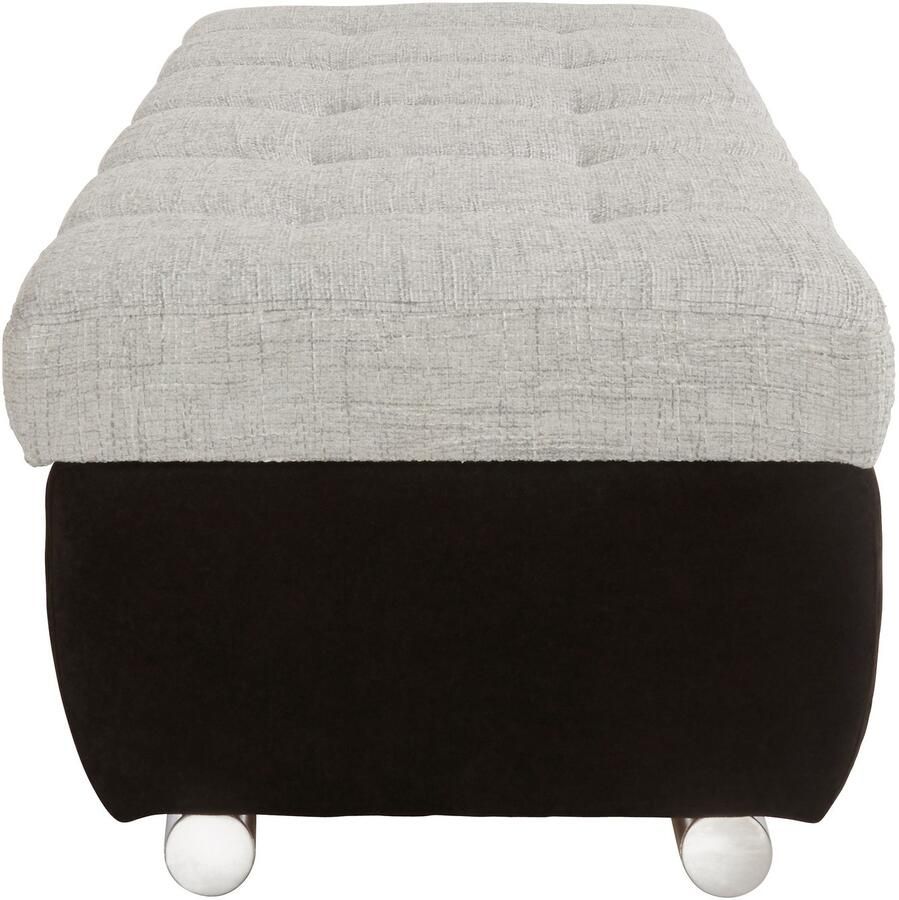 DOMO collection Hocker Treviso XXL: B D H: 161 60 41 cm met opbergruimte ook in ribfluweel passend bij de serie modern quiltwerk