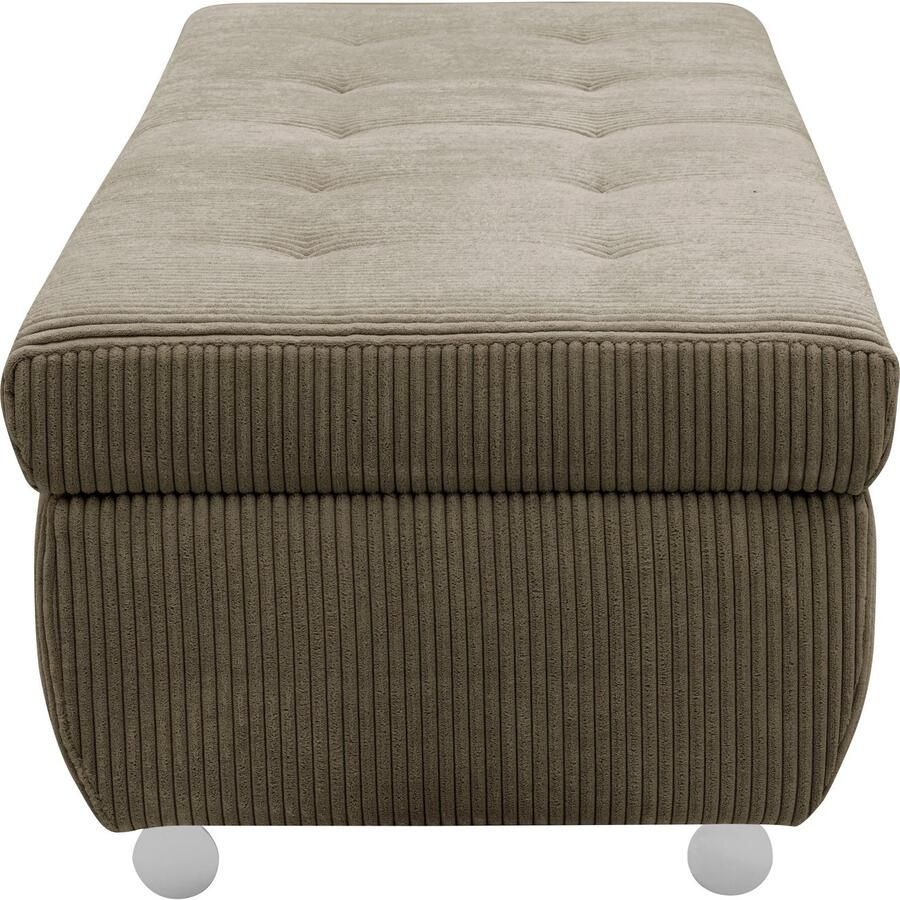 DOMO collection Hocker Treviso XXL: B D H: 161 60 41 cm met opbergruimte ook in ribfluweel passend bij de serie modern quiltwerk