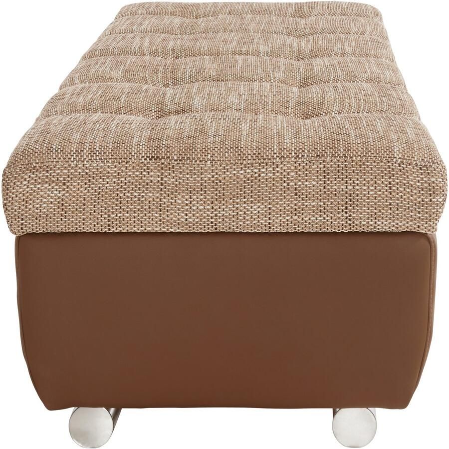 DOMO collection Hocker Treviso XXL: B D H: 161 60 41 cm met opbergruimte ook in ribfluweel passend bij de serie modern quiltwerk