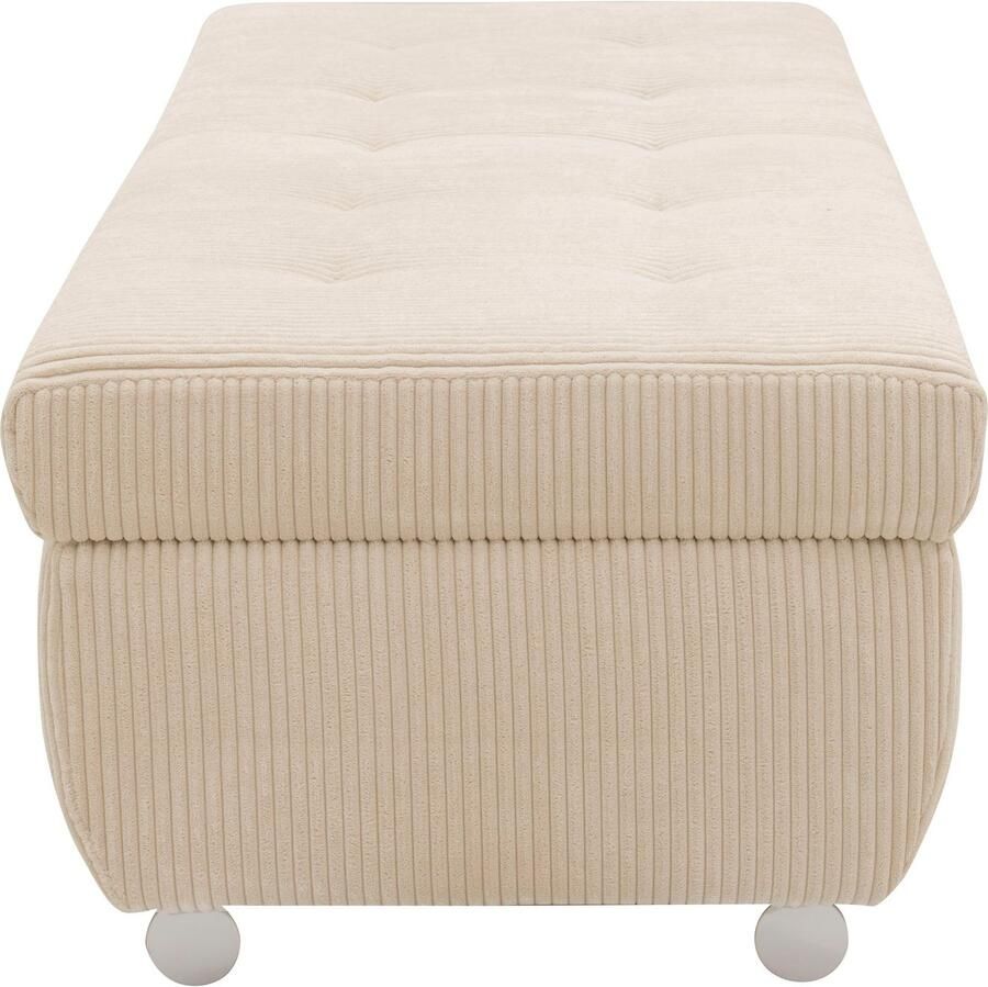 DOMO collection Hocker Treviso XXL: B D H: 161 60 41 cm met opbergruimte ook in ribfluweel passend bij de serie modern quiltwerk