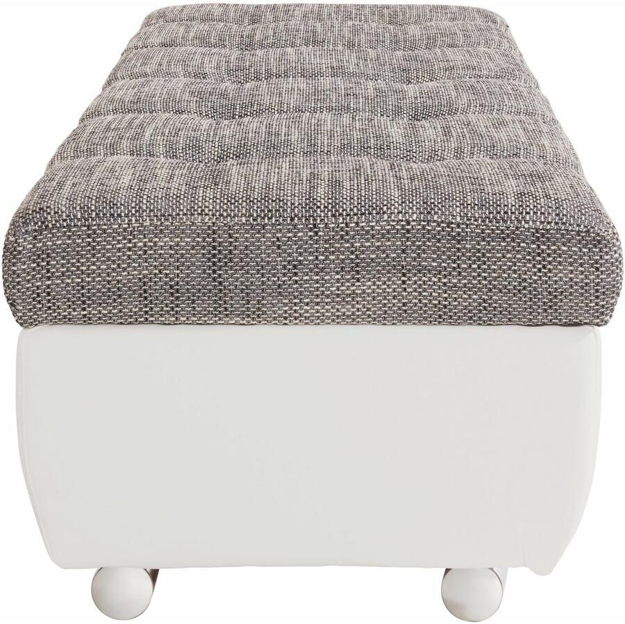 DOMO collection Hocker Treviso XXL: B D H: 161 60 41 cm met opbergruimte ook in ribfluweel passend bij de serie modern quiltwerk